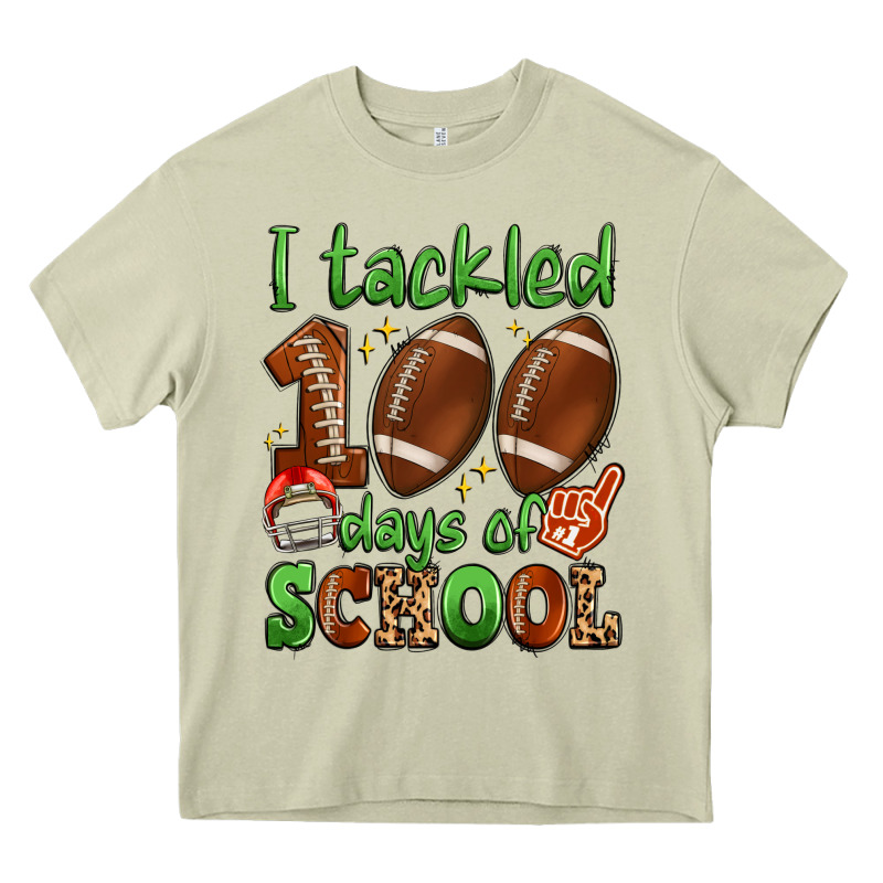 I Tackled 100 Days Of School Heavy Core Tee by Artiststas | Teevron
