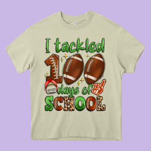 I Tackled 100 Days Of School Heavy Core Tee Designed By Artiststas