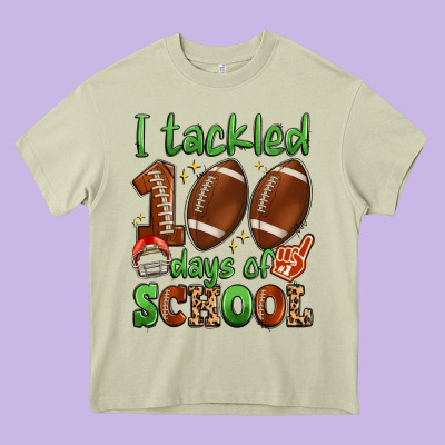 I Tackled 100 Days Of School Heavy Core Tee Designed By Artiststas