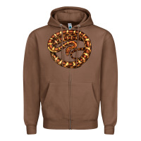 Chestnut Corn Snake Illustrations Zipper Hoodie - LillyAllenDesigns