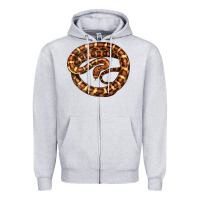 Heather Grey Corn Snake Illustrations Zipper Hoodie - LillyAllenDesigns