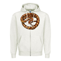 Oatmeal Heather Corn Snake Illustrations Zipper Hoodie - LillyAllenDesigns