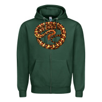 Sports Green Corn Snake Illustrations Zipper Hoodie - LillyAllenDesigns