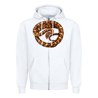 White Corn Snake Illustrations Zipper Hoodie - LillyAllenDesigns