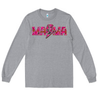 Heather Grey Mama neon lightning bolt mother's day Long Sleeve Tee - HowdyJamesFarm