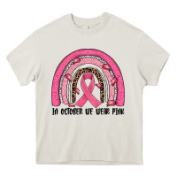 Cream in october we wear pink rainbow Heavy Core Tee - JahusDesignShop
