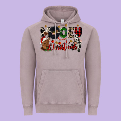 Mooey Christmas Vintage Hoodie Designed By Cowgirlartshop