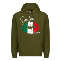 Army Green GGT Travel Souvenir Style SINALOA MX Flag Lips Premium Hoodie - trangStudio