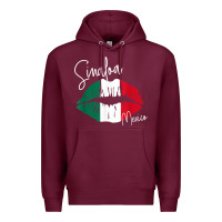 Burgundy GGT Travel Souvenir Style SINALOA MX Flag Lips Premium Hoodie - trangStudio