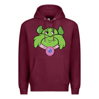 Burgundy Candy Land Halloween Plumpy Big Face Premium Hoodie - trangStudio