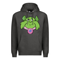 Charcoal Heather Candy Land Halloween Plumpy Big Face Premium Hoodie - trangStudio