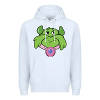 White Candy Land Halloween Plumpy Big Face Premium Hoodie - trangStudio