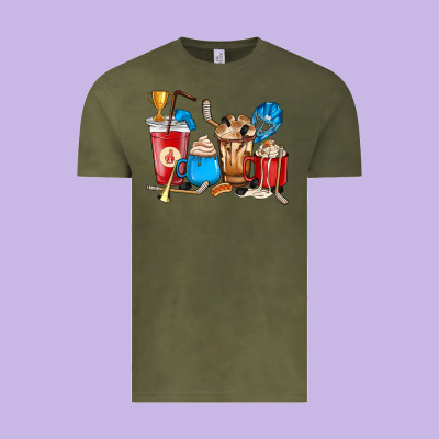 Hockey Coffee Cups Vintage Tee Designed By Howdyjamesfarm