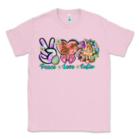 Bubblegum Pink Peace love Easter Classic Tee - NancyCooperArtShop