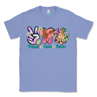 Colony Blue Peace love Easter Classic Tee - NancyCooperArtShop