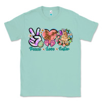 Seafoam Peace love Easter Classic Tee - NancyCooperArtShop