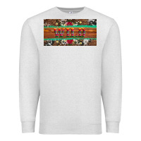 Oatmeal Heather western wild and floral leopard  cowhide licanse plate Premium Sweatshirt - Artiststas