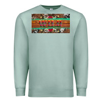 Seafoam western wild and floral leopard  cowhide licanse plate Premium Sweatshirt - Artiststas