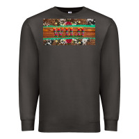 Smoke western wild and floral leopard  cowhide licanse plate Premium Sweatshirt - Artiststas