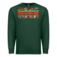 Sports Green western wild and floral leopard  cowhide licanse plate Premium Sweatshirt - Artiststas