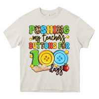 Cream pushing my teacher's buttons for 100 days Heavy Core Tee - Artiststas