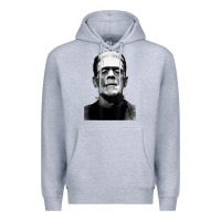 Heather Grey Classic Halloween Monster Horror Movie Frankenstein Monster Premium Hoodie - trangStudio