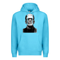 Ocean Blue Classic Halloween Monster Horror Movie Frankenstein Monster Premium Hoodie - trangStudio