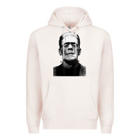Pale Pink Classic Halloween Monster Horror Movie Frankenstein Monster Premium Hoodie - trangStudio