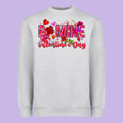 Be Mine Valentines Day Heavyweight Sweatshirt Designed By Cowhidedigitalart