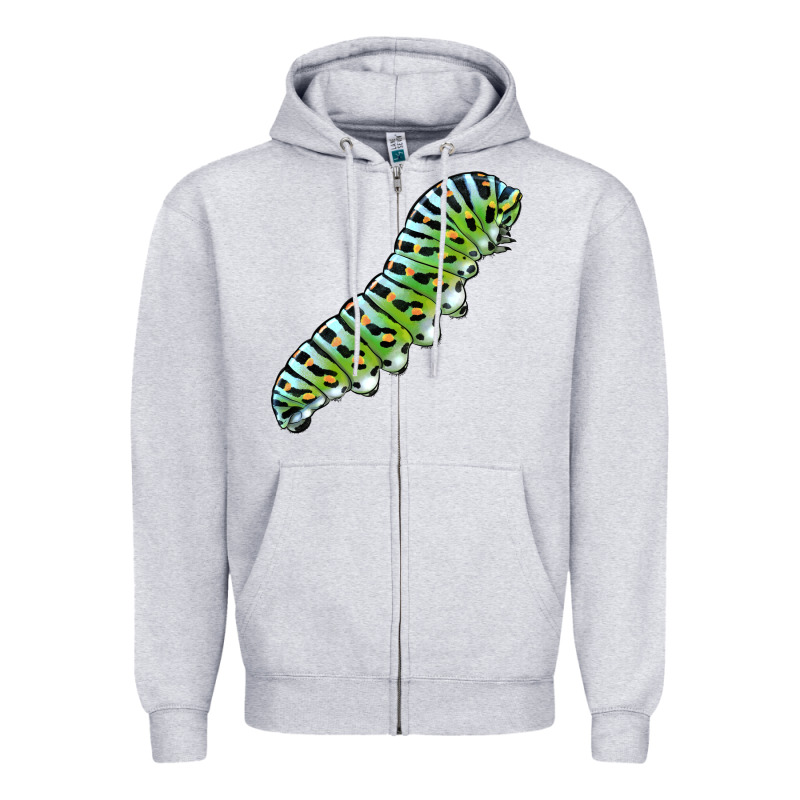 Papilio Machaon Caterpillar Zipper Hoodie by LillyAllenDesigns | Teevron