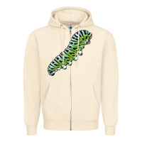 Sandshell Papilio Machaon Caterpillar Zipper Hoodie - LillyAllenDesigns