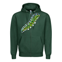 Sports Green Papilio Machaon Caterpillar Zipper Hoodie - LillyAllenDesigns