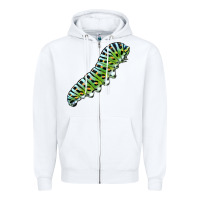White Papilio Machaon Caterpillar Zipper Hoodie - LillyAllenDesigns