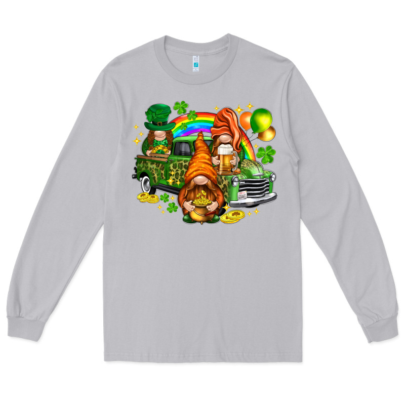 St. Patrick's Day Gnomies With Truck Long Sleeve Tee by HowdyJamesFarm | Teevron
