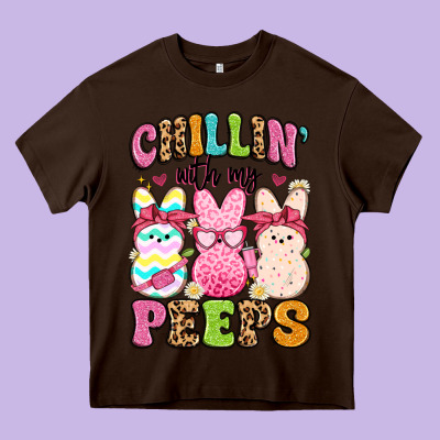 Chillin' With My Peeps Heavy Core Tee Designed By Artiststas