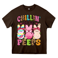 Chocolate Brown chillin' with my peeps Heavy Core Tee - Artiststas