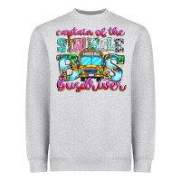 Heather Grey captain of the struggle bus bus Heavyweight Sweatshirt - CowhideDigitalArt