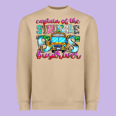Captain Of The Struggle Bus Bus Heavyweight Sweatshirt Designed By Cowhidedigitalart