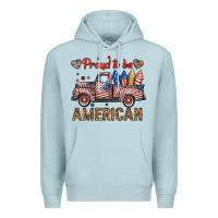 Blue Mist proud to be american truck Premium Hoodie - BundleAndBundleShop