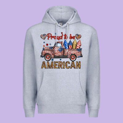 Proud To Be American Truck Premium Hoodie Designed By Bundleandbundleshop