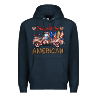 Navy proud to be american truck Premium Hoodie - BundleAndBundleShop