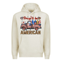 Oatmeal Heather proud to be american truck Premium Hoodie - BundleAndBundleShop