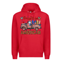 Red proud to be american truck Premium Hoodie - BundleAndBundleShop