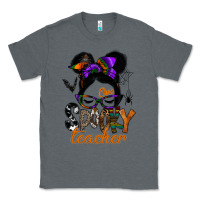Charcoal Heather one spooky teacher Classic Tee - SublimationCraftShop