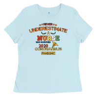 Baby Blue Never Underestimate A Nurse Ladies Tee - Bettercallsaul