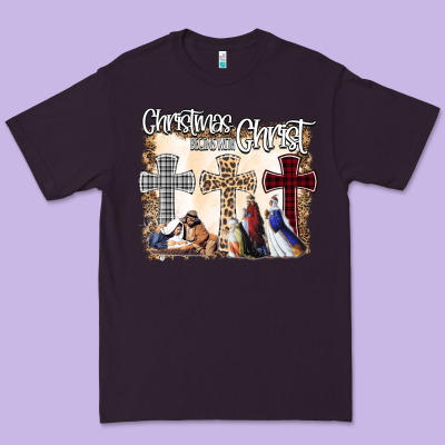 Christmas Begins With Christ Premium Tee Designed By Bettercallsaul