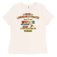 Never Underestimate A Nurse Ladies Tee | Teevron