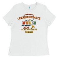 White Never Underestimate A Nurse Ladies Tee - Bettercallsaul