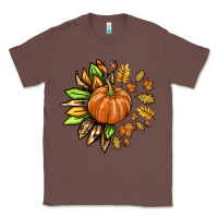 Chestnut Fall Sunflower with Pumpkin Classic Tee - texasbilliewilder