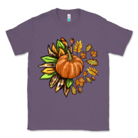 Lavender Fall Sunflower with Pumpkin Classic Tee - texasbilliewilder